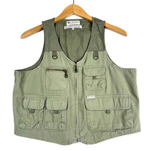 Columbia Olive Green Multi-Pocket Outdoor Utility Vest